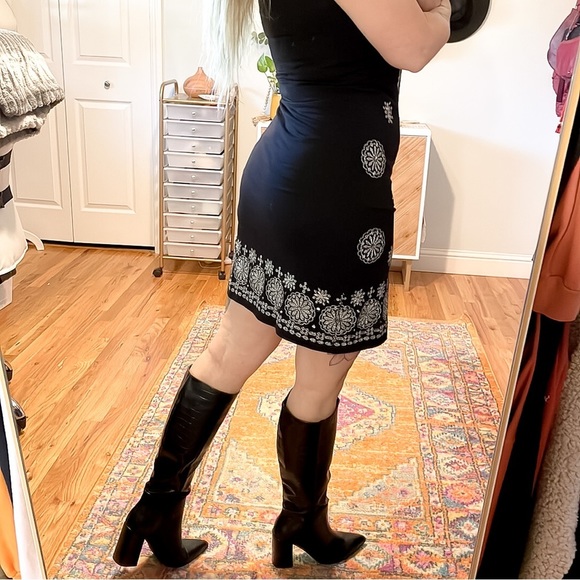 I.N.C | Black Embroidered Sleeveless Mini Dress - Picture 8 of 9